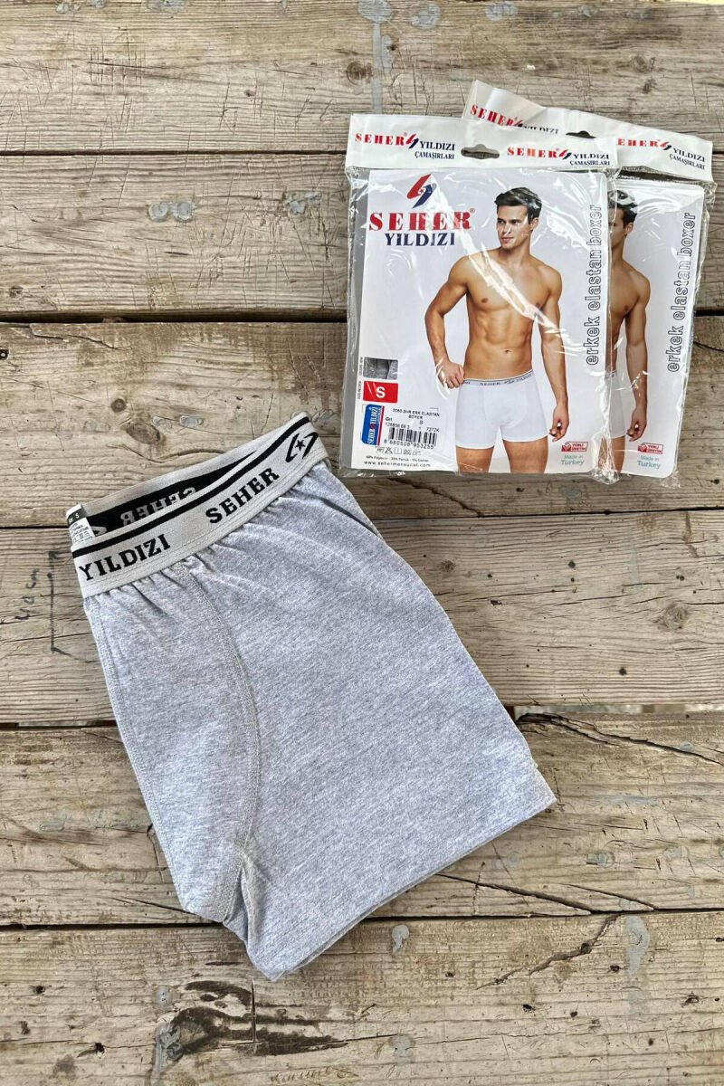 ONE COLOR ELASTAN MEN BOXES GREY/GRI - 1