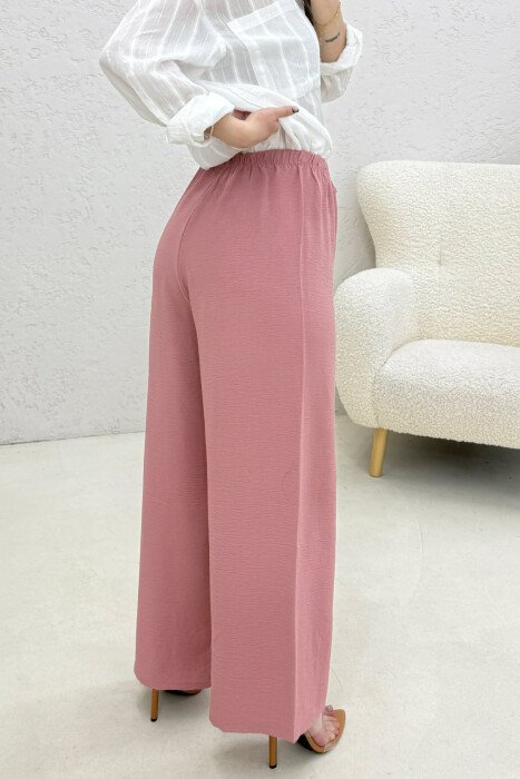 ONE COLOR ELASTIC WAIST LACING WOMAN TROUSERS VINEGAR/UTHULL - 4