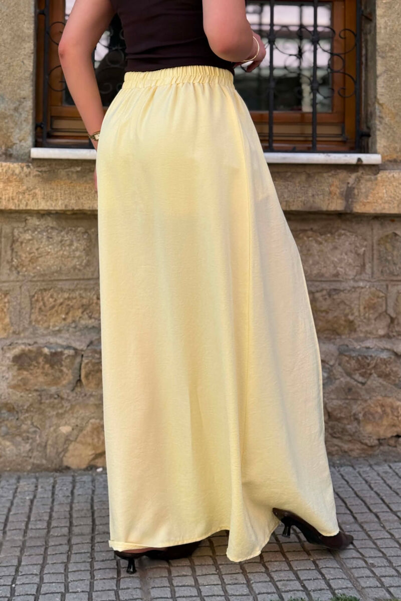 ONE COLOR ELASTIC WAIST WOMAN SKORTS YELLOW/E VERDHE - 6