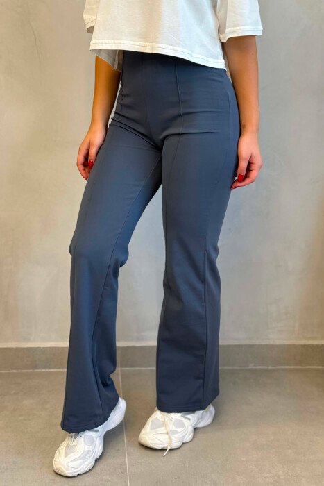 ONE COLOR ELASTIC WOMAN LEGGINGS GREY/GRI - 5