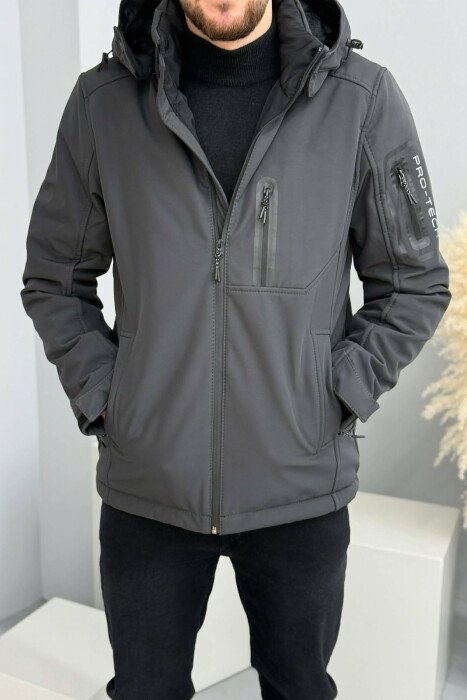 XHUP NJE NGJYRESH ME PUSH DHE XHEPA ANESORE PER MESHKUJ NE NGJYRE GRI TE ERRET - KLAUDIO FASHION