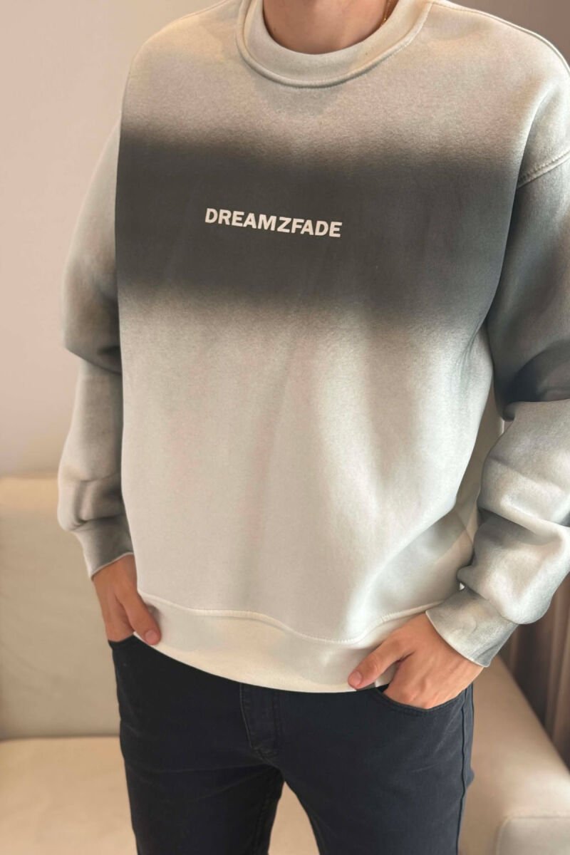 ONE COLOR FLUFFY MEN SWEATSHIRT WHITE-E BARDHE - 2