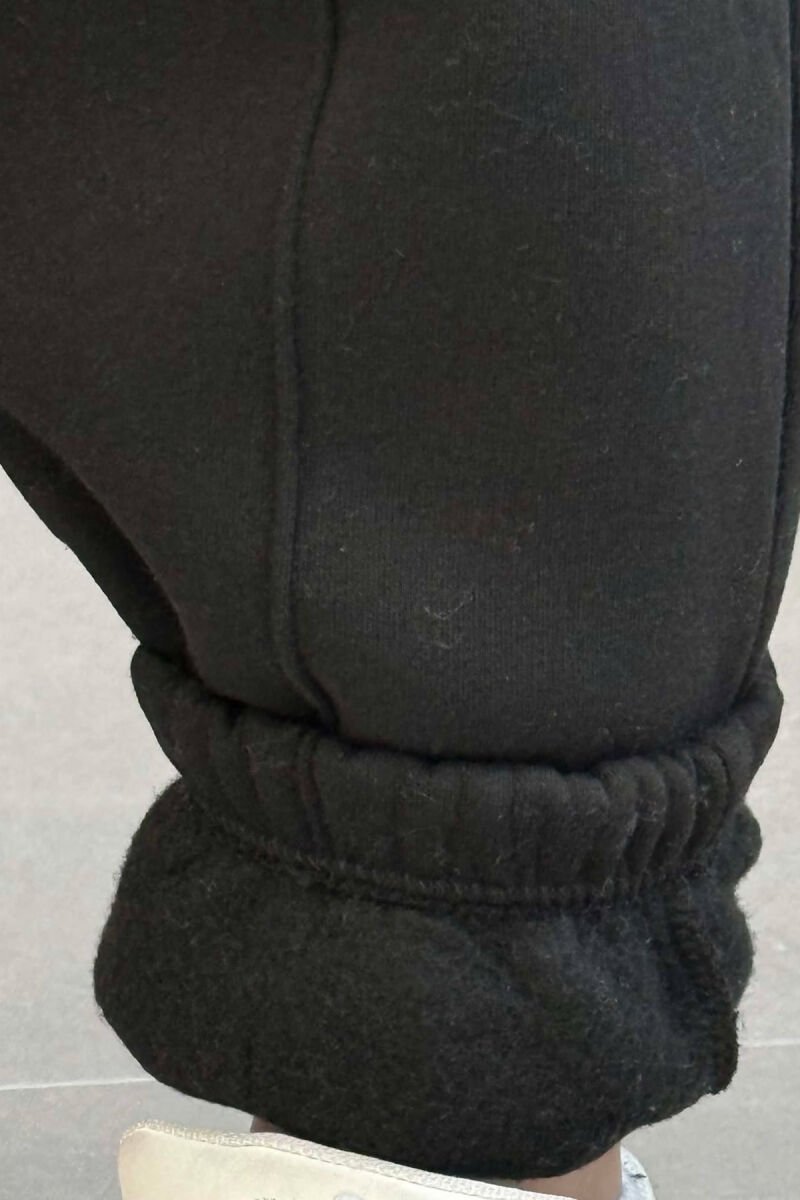 ONE COLOR FLUFFY WOMAN JOGGERS BLACK/ E ZEZE - 2