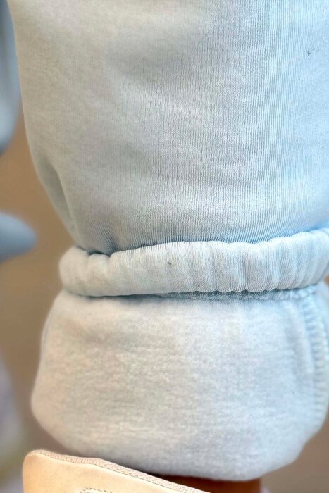 ONE COLOR FLUFFY WOMAN JOGGERS LIGHTBLUE/BZ - 2
