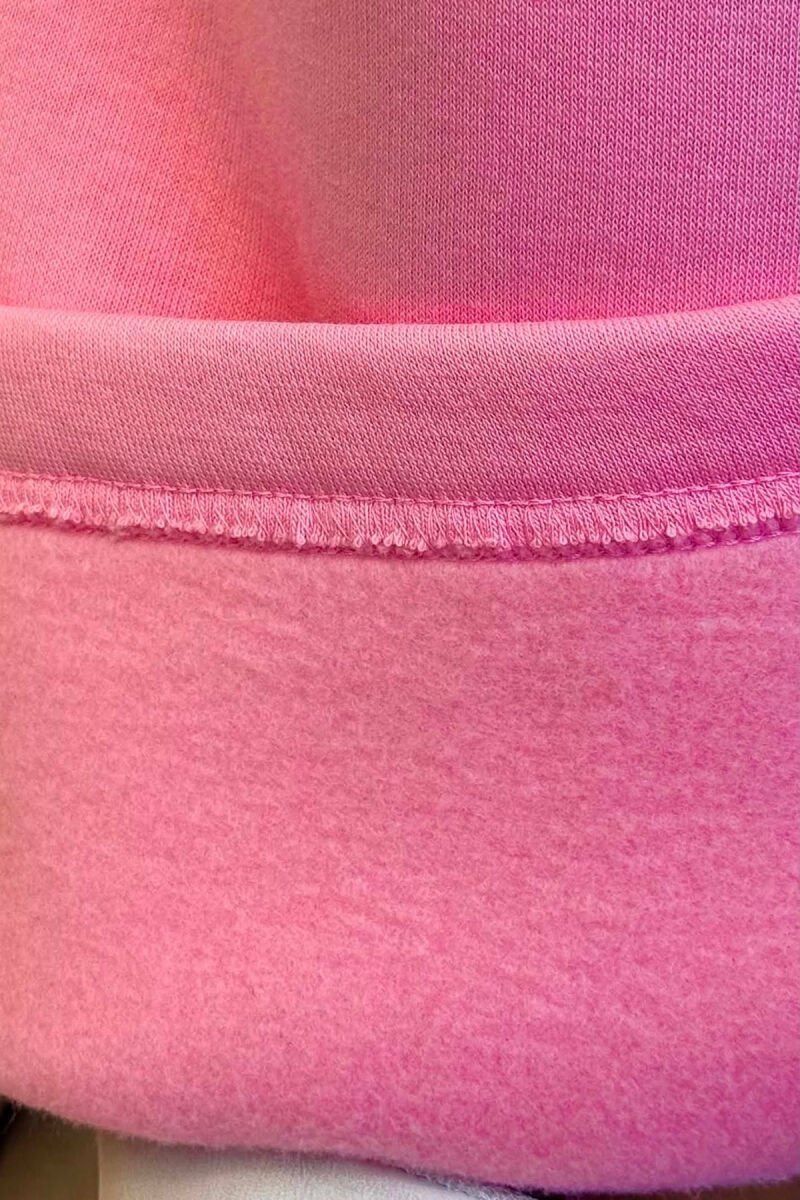 ONE COLOR FLUFFY WOMAN SWEATPANTS PINK/ROZE - 2