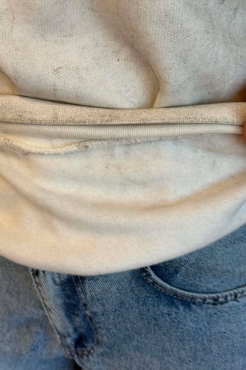 ONE COLOR FLUFFY WOMAN SWEATSHIRT LIGHT GREY/GZ - 3