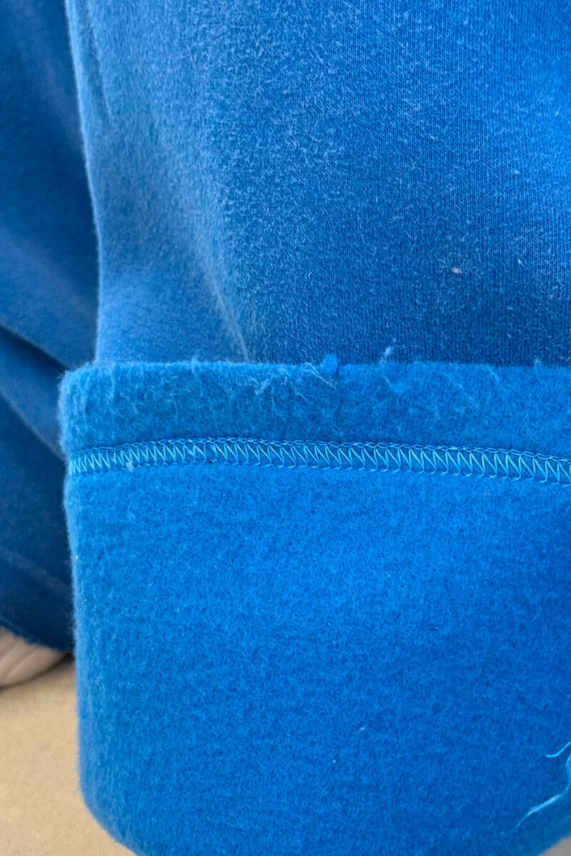 ONE COLOR FLUFFY WRITTINGS WOMAN SWEATPANTS BLUE/BLU - 2