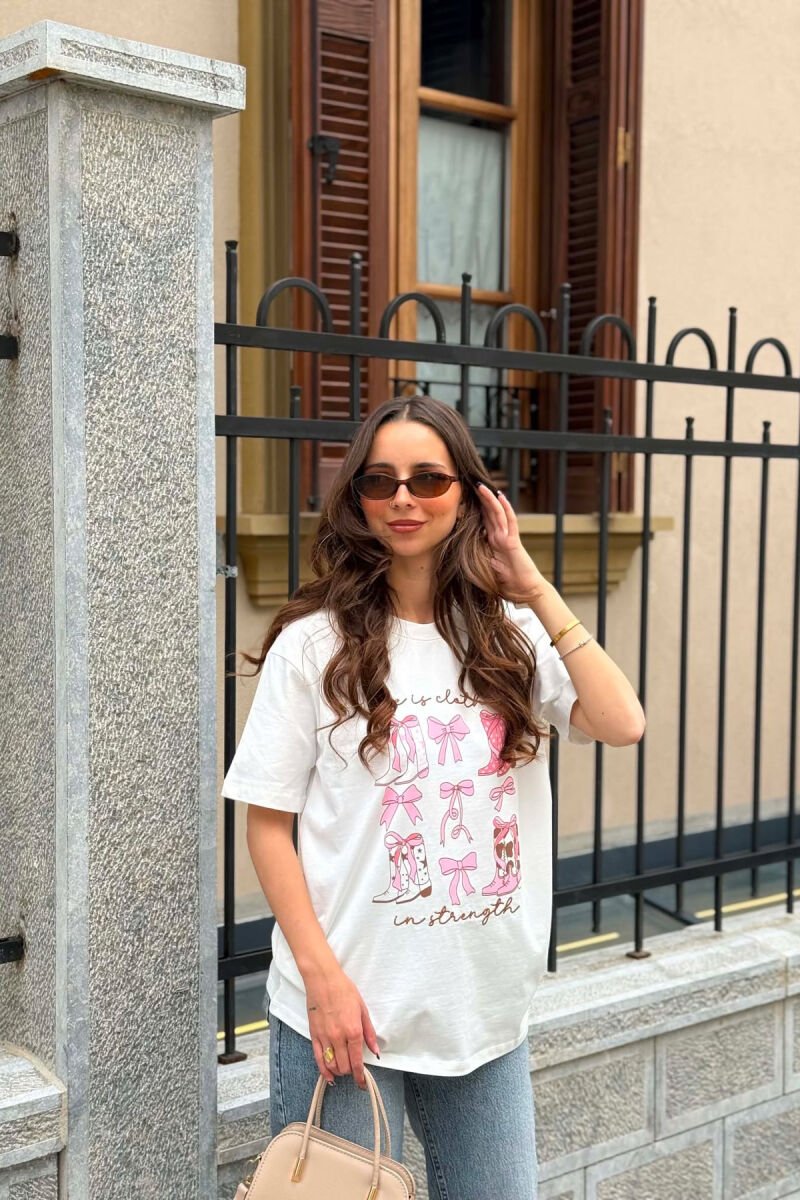 ONE COLOR FRONT IMAGES WOMAN T-SHIRT WHITE-E BARDHE - 1