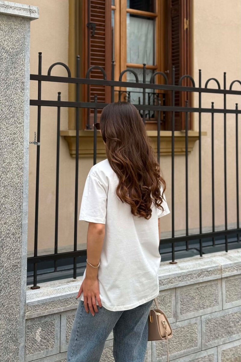 ONE COLOR FRONT IMAGES WOMAN T-SHIRT WHITE-E BARDHE - 4