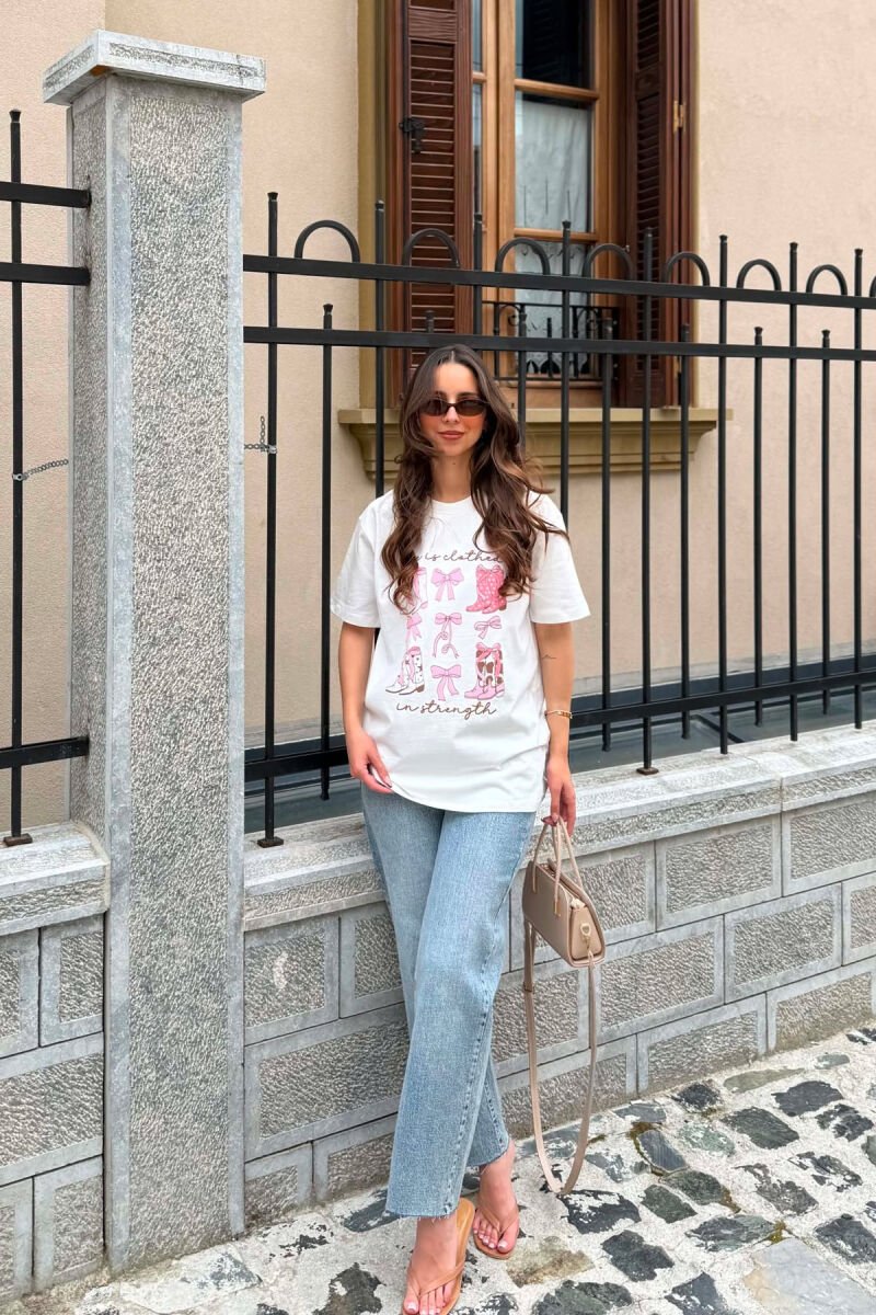 ONE COLOR FRONT IMAGES WOMAN T-SHIRT WHITE-E BARDHE - 5