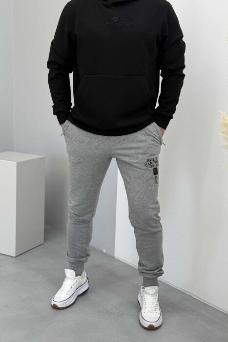 ONE COLOR FRONT WRITTINGS MEN JOGGERS GREY/GRI - 1