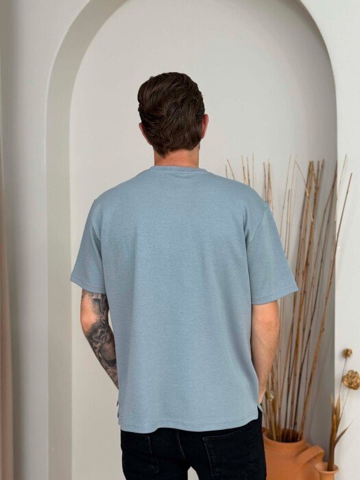 ONE COLOR FRONT WRITTINGS MEN T-SHIRT GREY/GRI - 2
