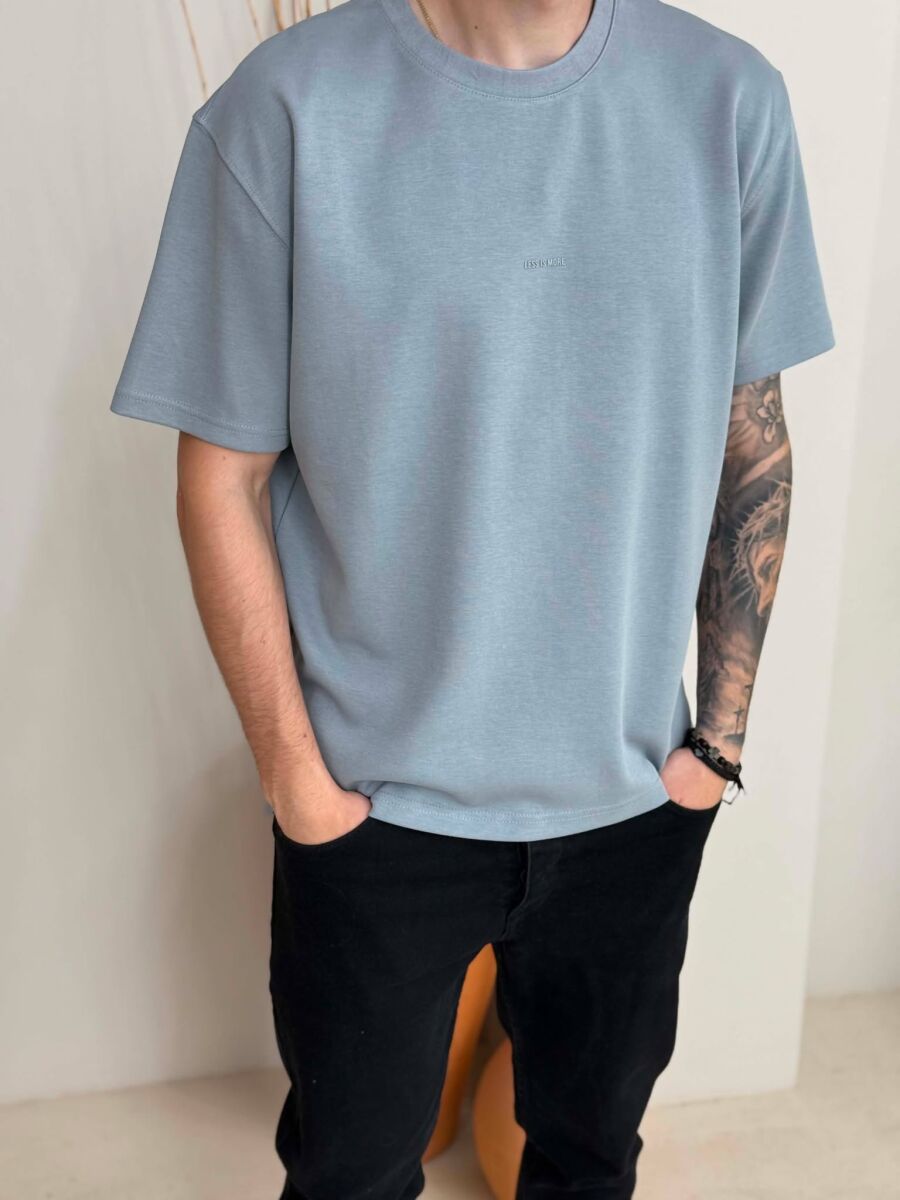 ONE COLOR FRONT WRITTINGS MEN T-SHIRT GREY/GRI - 4
