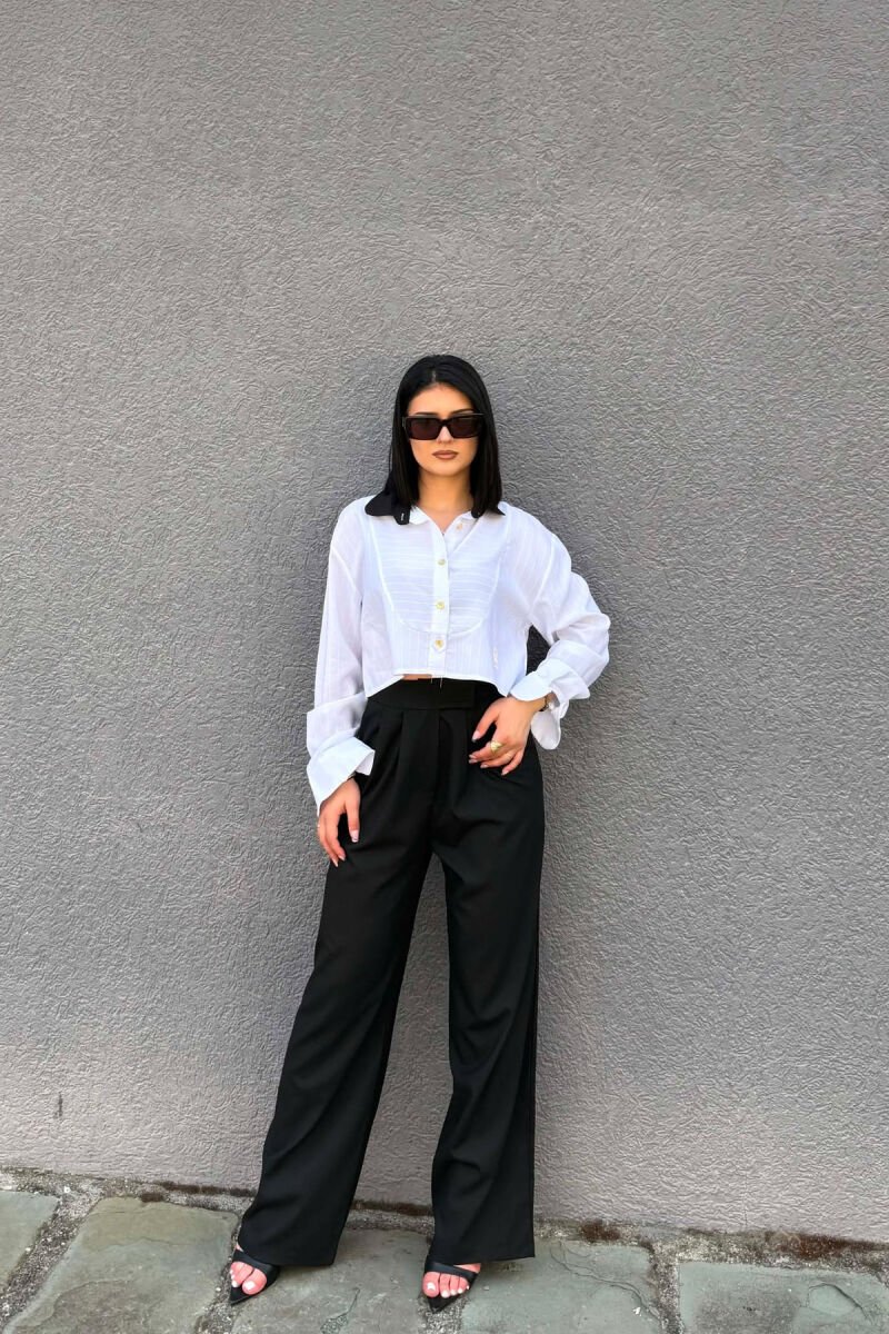 ONE COLOR GOLD BUTONS WOMAN SHIRT WHITE-E BARDHE - 2