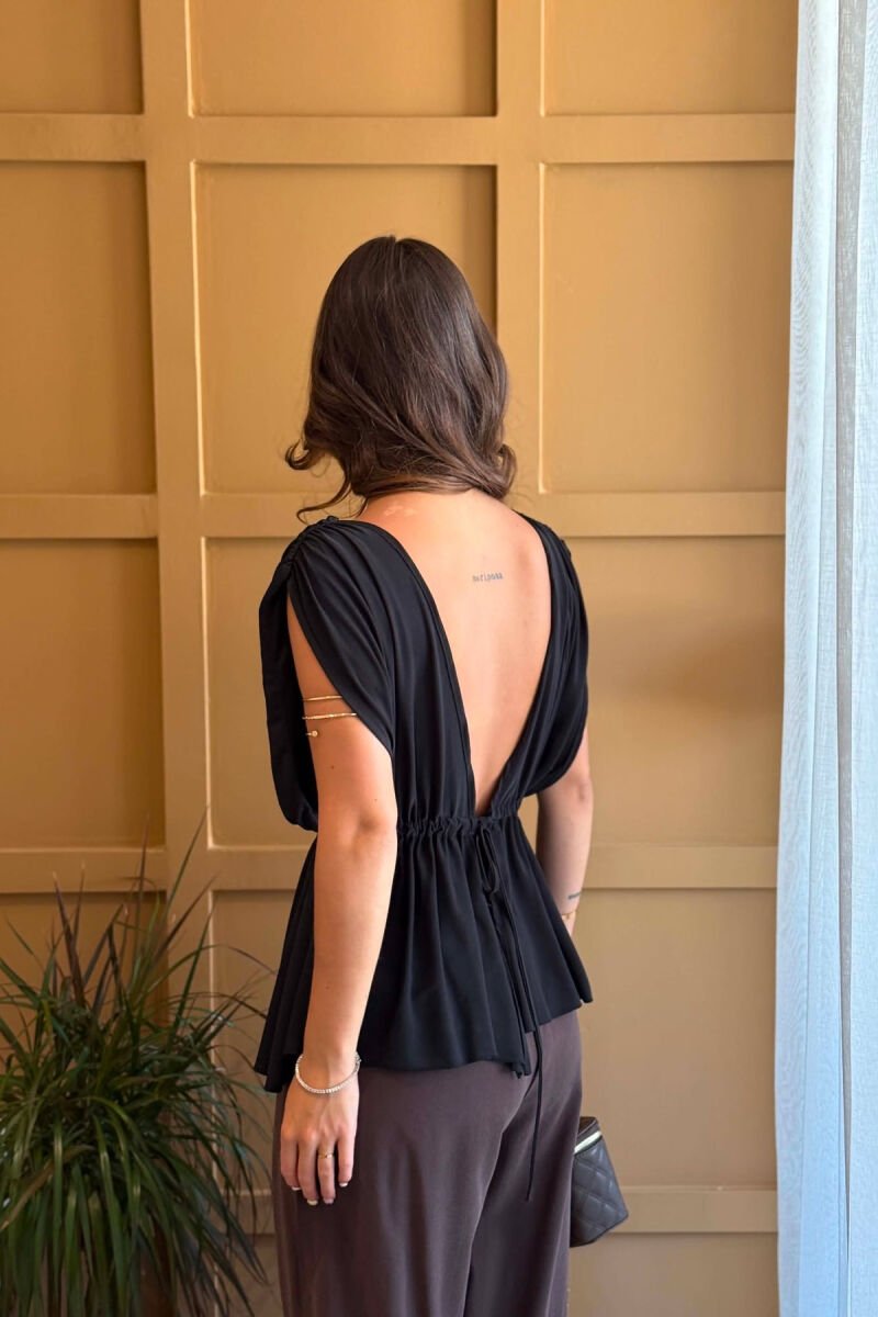 ONE COLOR GOLD DETAIL WOMAN TANK TOP BLACK/ E ZEZE - 2