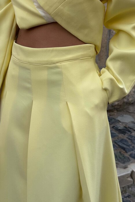 ONE COLOR JACKET + SKIRT WOMAN SET YELLOW/E VERDHE - 5