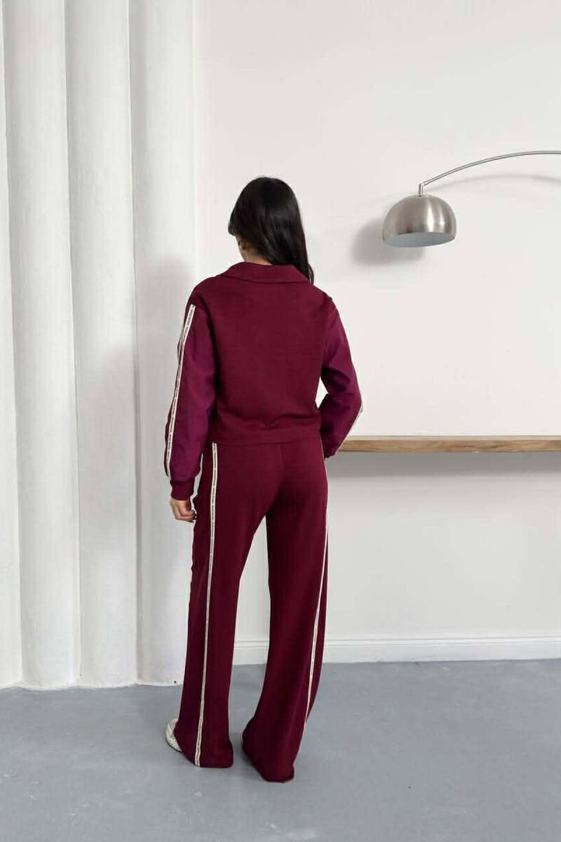 ONE COLOR JACKET + SWEATPANTS WOMAN SET BURGUNDY/VISHNJE - 7