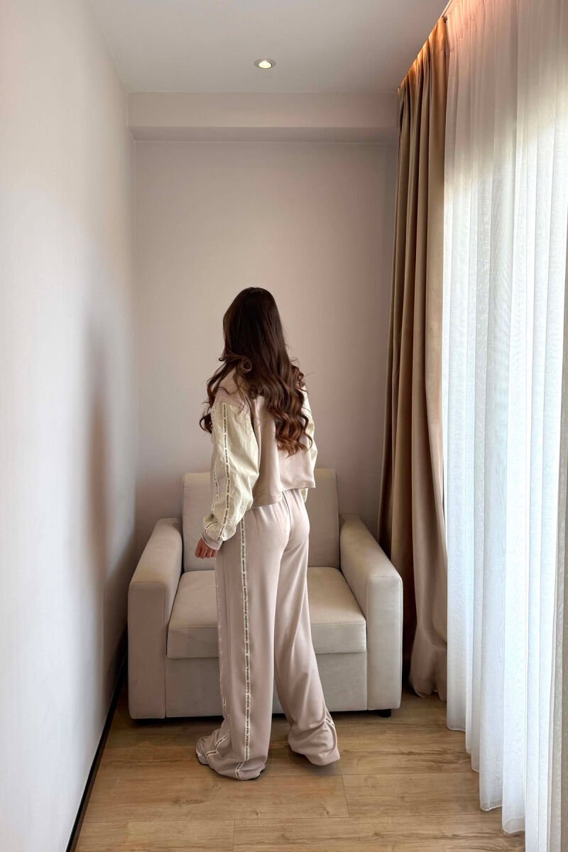 ONE COLOR JACKET + SWEATPANTS WOMAN SET DARK BEIGE/BEZHE ERRET - 3