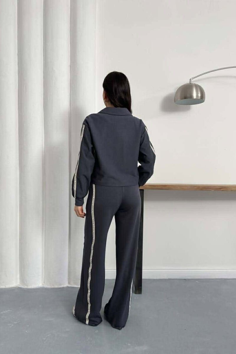 ONE COLOR JACKET + SWEATPANTS WOMAN SET DARK GREY/GEE - 7