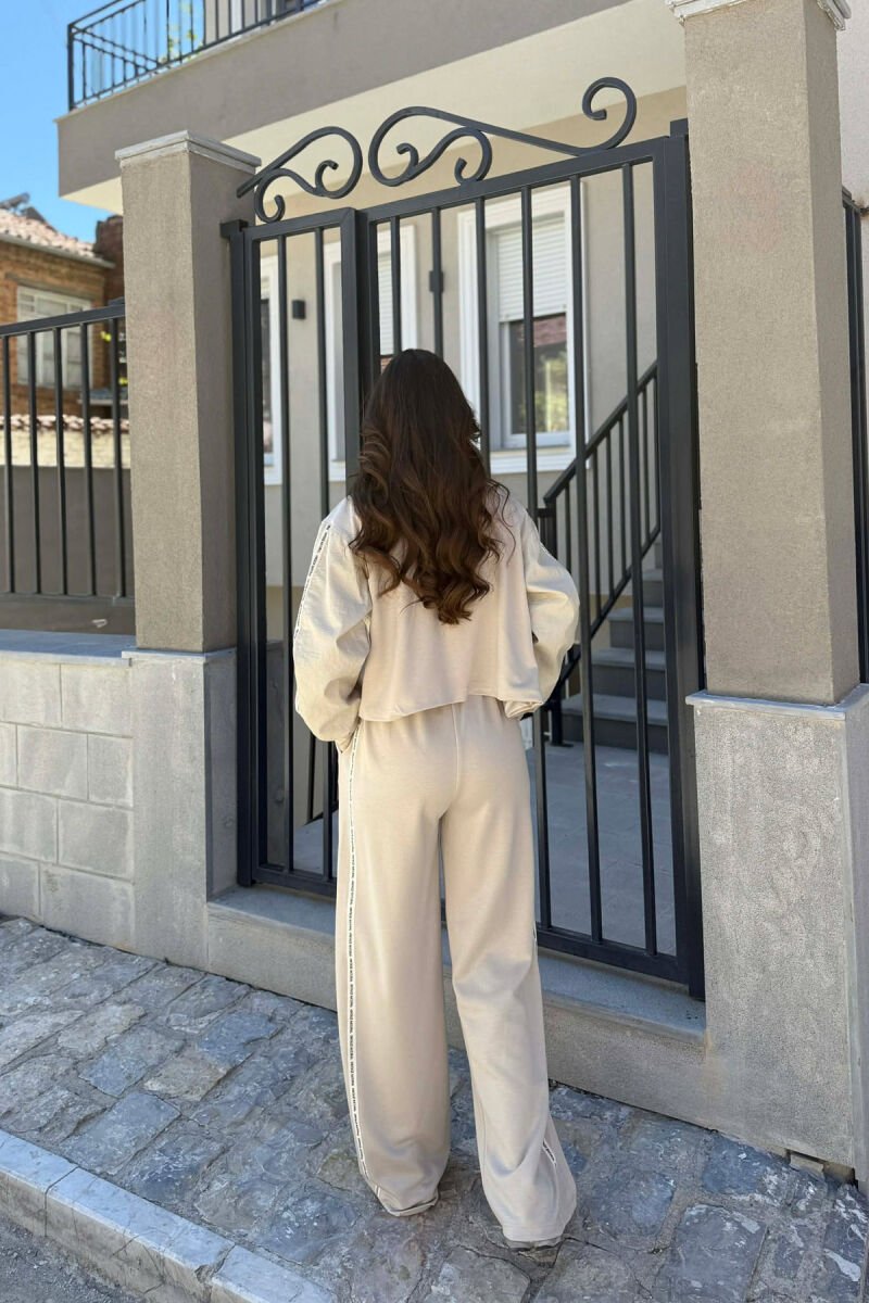 ONE COLOR JACKET + SWEATPANTS WOMAN SET LIGHT BEIGE/BZHZB - 6