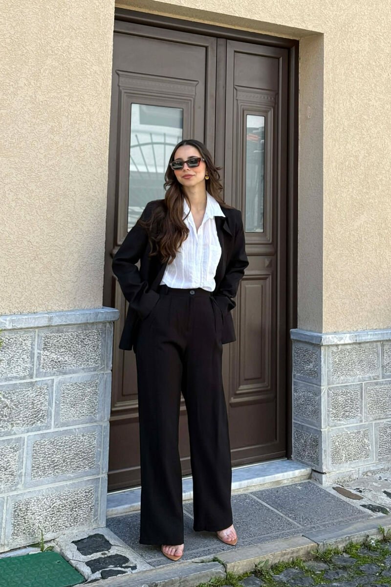 ONE COLOR JACKET + TROUSERS WOMAN SET BLACK/ E ZEZE - 3