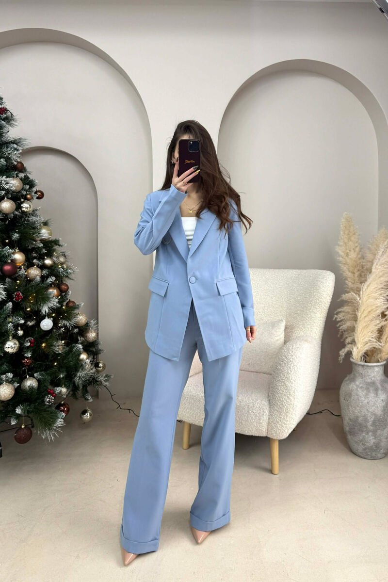 ONE COLOR JACKET+ TROUSERS WOMEN SET LIGHTBLUE/BZ - 1