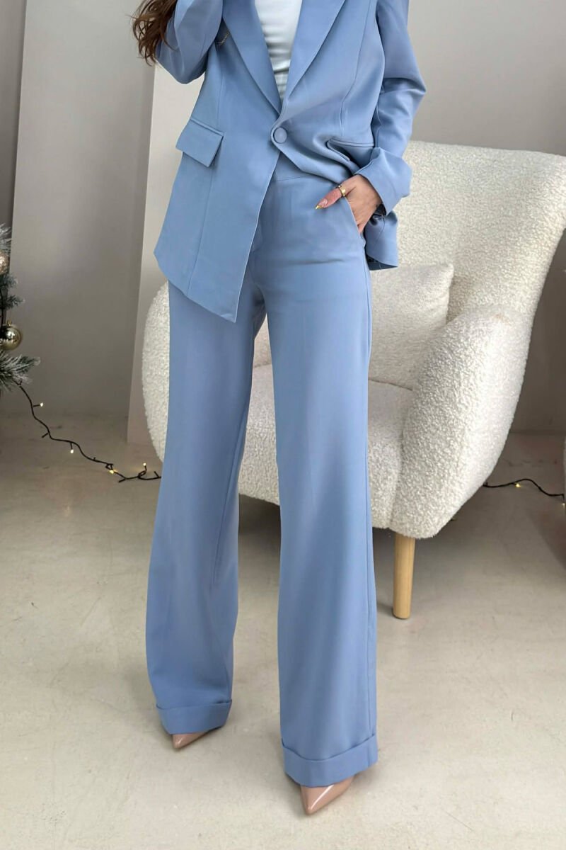 ONE COLOR JACKET+ TROUSERS WOMEN SET LIGHTBLUE/BZ - 2