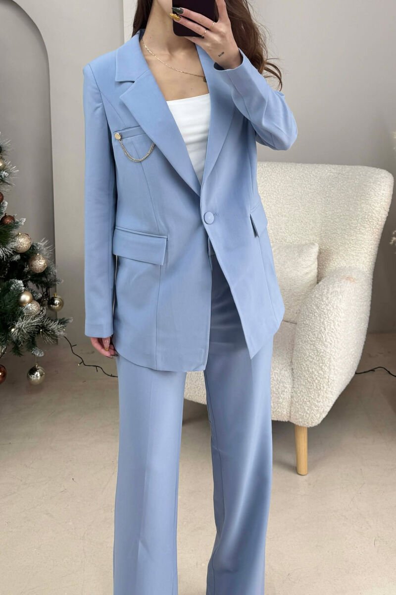 ONE COLOR JACKET+ TROUSERS WOMEN SET LIGHTBLUE/BZ - 3