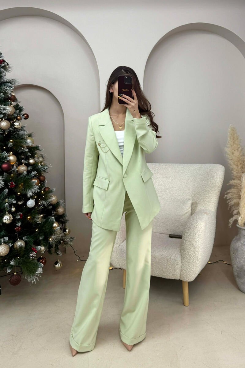 ONE COLOR JACKET+ TROUSERS WOMEN SET MINT/MENTE - 1