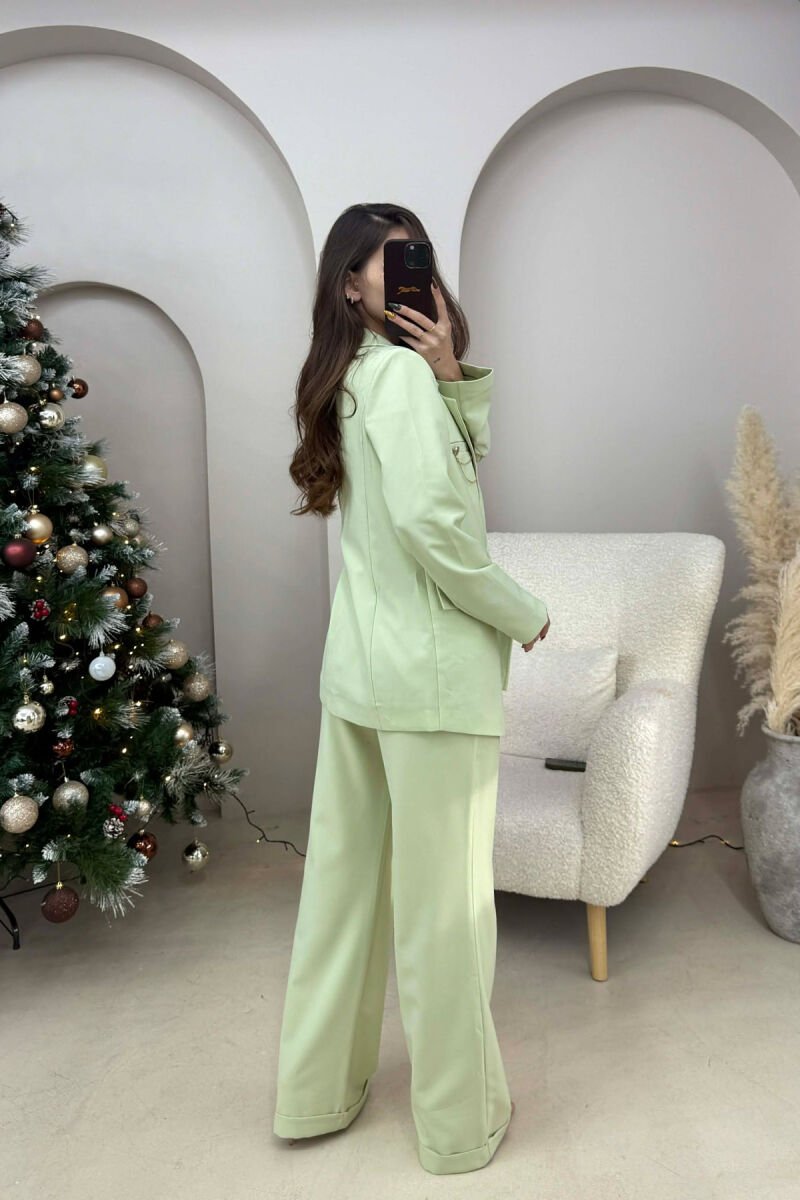 ONE COLOR JACKET+ TROUSERS WOMEN SET MINT/MENTE - 2