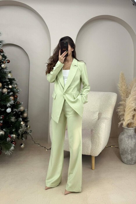 ONE COLOR JACKET+ TROUSERS WOMEN SET MINT/MENTE - 4