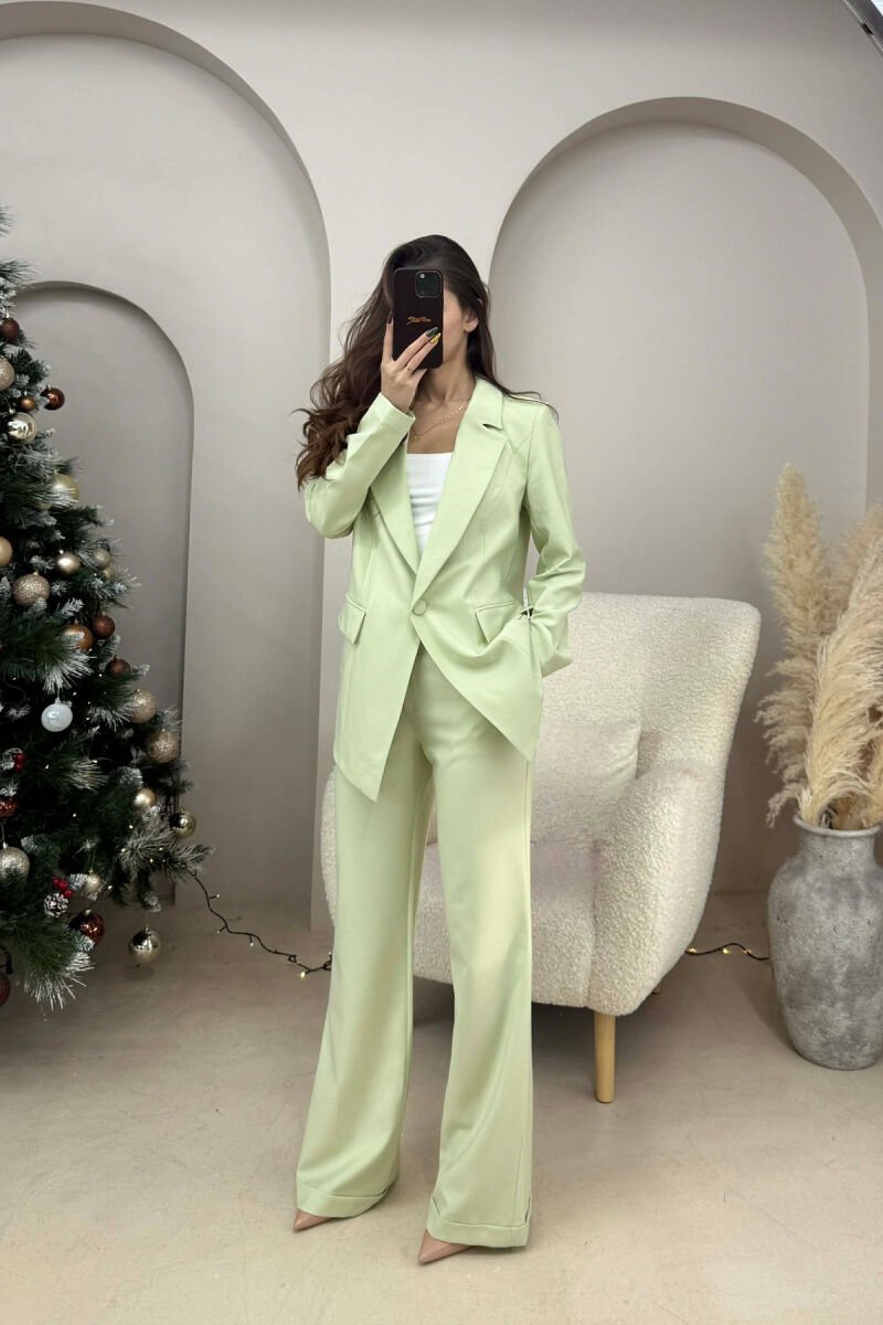 ONE COLOR JACKET+ TROUSERS WOMEN SET MINT/MENTE - 4