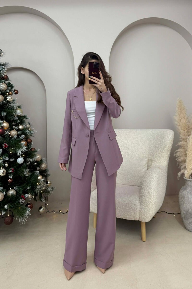 ONE COLOR JACKET+ TROUSERS WOMEN SET VINEGAR/UTHULL - 1