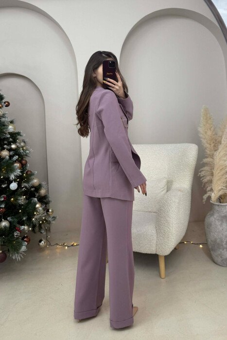 ONE COLOR JACKET+ TROUSERS WOMEN SET VINEGAR/UTHULL - 2