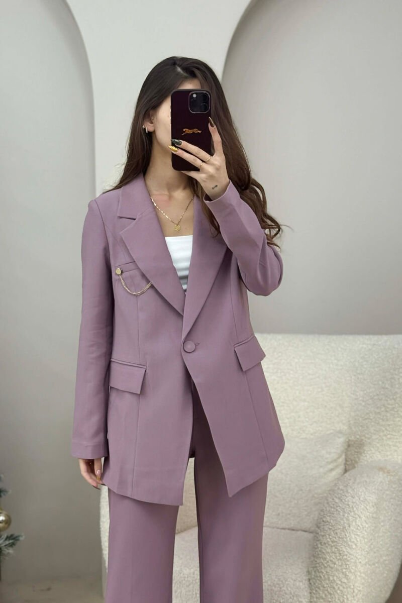 ONE COLOR JACKET+ TROUSERS WOMEN SET VINEGAR/UTHULL - 4