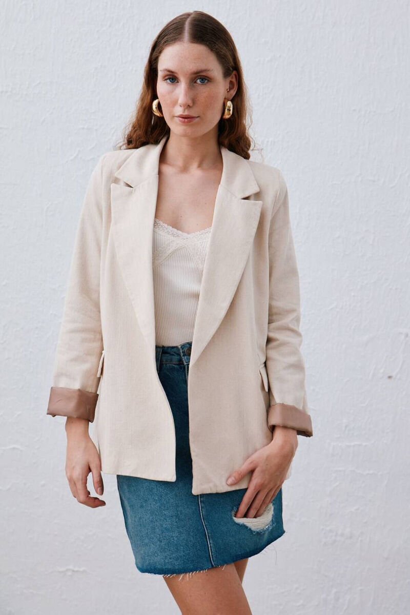 ONE COLOR JACKET WOMAN NEW CREAM/KREM - 1