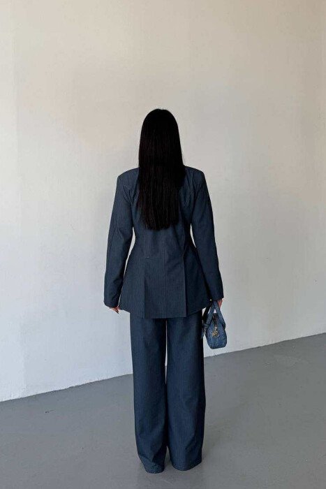 ONE COLOR JACKET+TROUSER WOMEN SET BLUE/BLU - 6