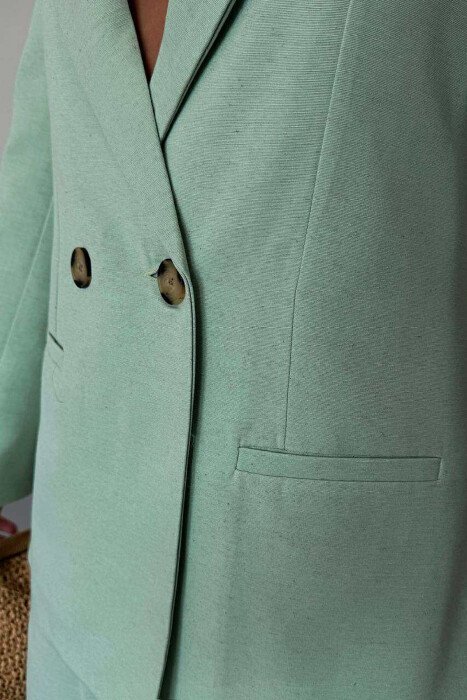 ONE COLOR JACKET+TROUSERS WOMEN SET MINT/MENTE - 4