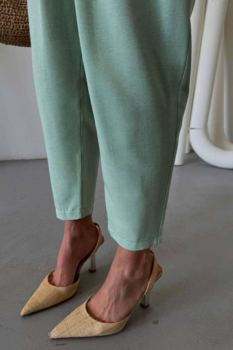 ONE COLOR JACKET+TROUSERS WOMEN SET MINT/MENTE - 5
