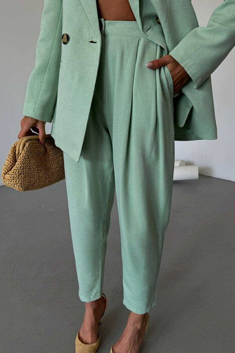 ONE COLOR JACKET+TROUSERS WOMEN SET MINT/MENTE - 6