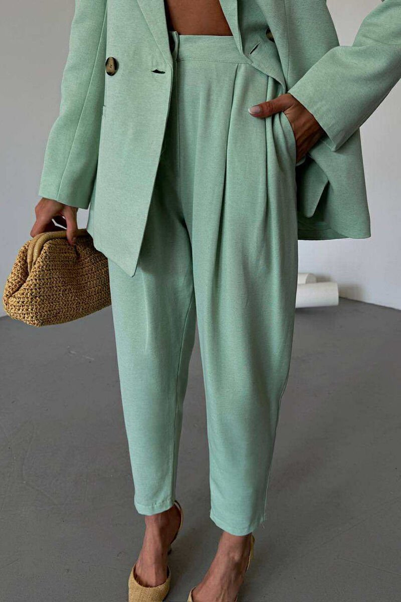 ONE COLOR JACKET+TROUSERS WOMEN SET MINT/MENTE - 6