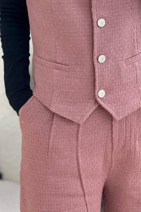 ONE COLOR JACKET+VEST+TROUSERS WOMEN SET VINEGAR/UTHULL - 5