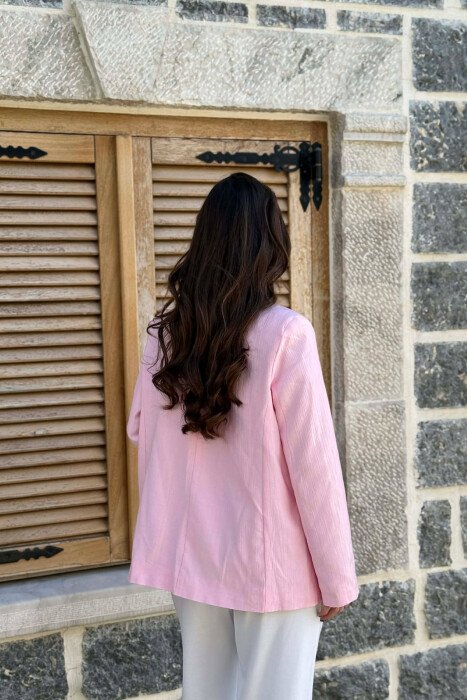 ONE COLOR JACKET + CROP TOP WOMAN SET PINK/ROZE - 6