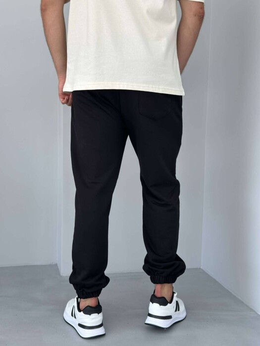 ONE COLOR JOGGING MEN SWEATPANTS BLACK/ E ZEZE - 2