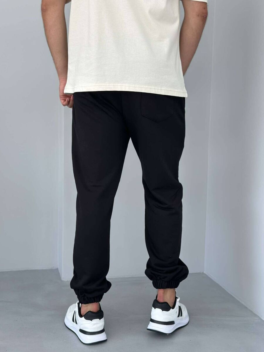 ONE COLOR JOGGING MEN SWEATPANTS BLACK/ E ZEZE - 2