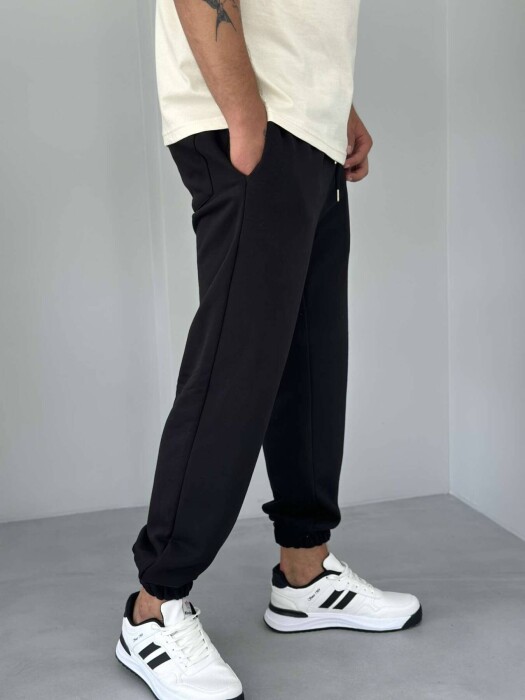 ONE COLOR JOGGING MEN SWEATPANTS BLACK/ E ZEZE - 3