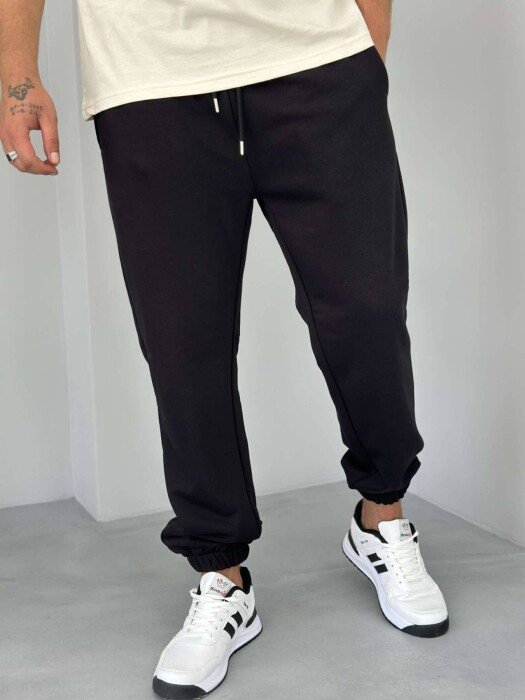 ONE COLOR JOGGING MEN SWEATPANTS BLACK/ E ZEZE 