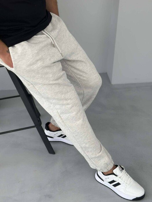 ONE COLOR JOGGING MEN SWEATPANTS LIGHT GREY/GZ - 3