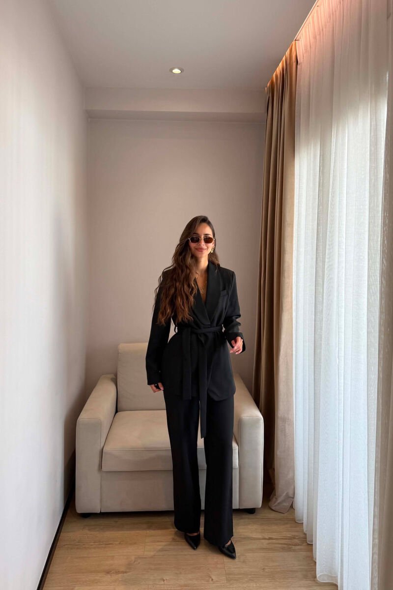 ONE COLOR LACING JACKET + TROUSERS WOMAN SET BLACK/ E ZEZE - 2