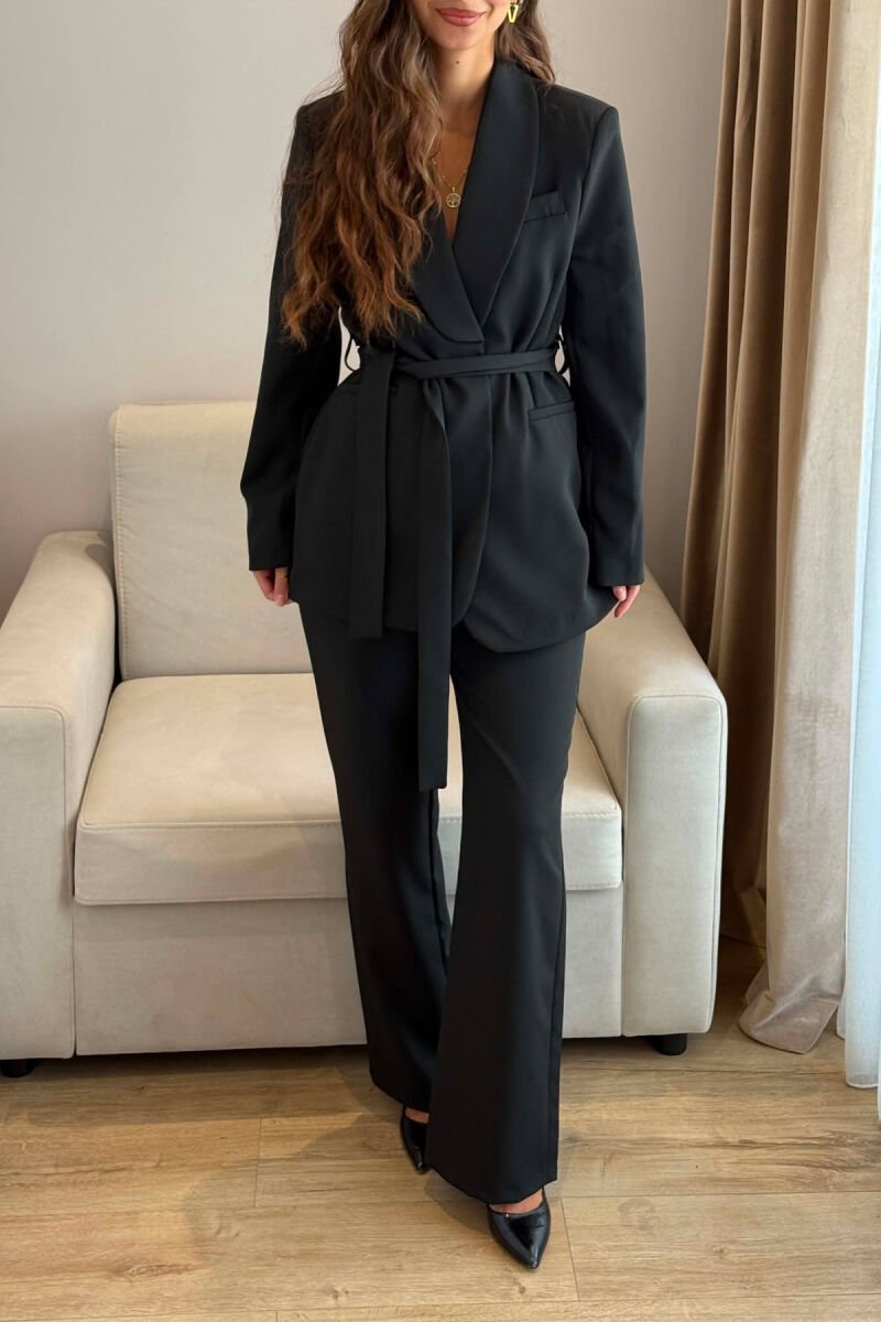 ONE COLOR LACING JACKET + TROUSERS WOMAN SET BLACK/ E ZEZE - 3